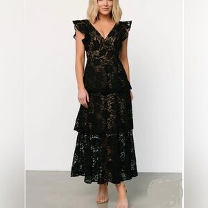 Margot lace tiered maxi dress - Baltic Born (Large)